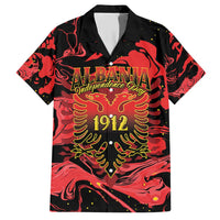 Happy Albania Independence Day Family Matching Short Sleeve Bodycon Dress and Hawaiian Shirt Albanian Eagle - Wonder Print Shop