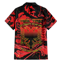 Happy Albania Independence Day Family Matching Short Sleeve Bodycon Dress and Hawaiian Shirt Albanian Eagle - Wonder Print Shop