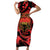 Happy Albania Independence Day Family Matching Short Sleeve Bodycon Dress and Hawaiian Shirt Albanian Eagle - Wonder Print Shop