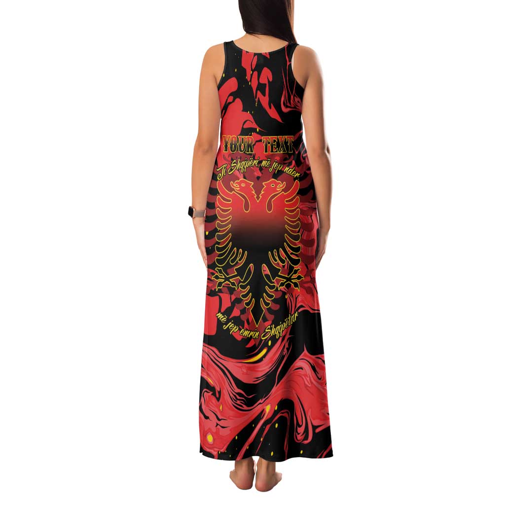 Happy Albania Independence Day Family Matching Tank Maxi Dress and Hawaiian Shirt Albanian Eagle - Wonder Print Shop