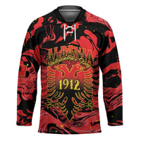 Happy Albania Independence Day Hockey Jersey Albanian Eagle - Wonder Print Shop