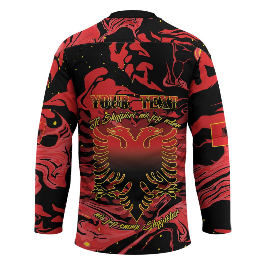 Happy Albania Independence Day Hockey Jersey Albanian Eagle - Wonder Print Shop