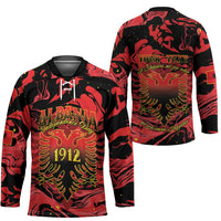 Happy Albania Independence Day Hockey Jersey Albanian Eagle - Wonder Print Shop