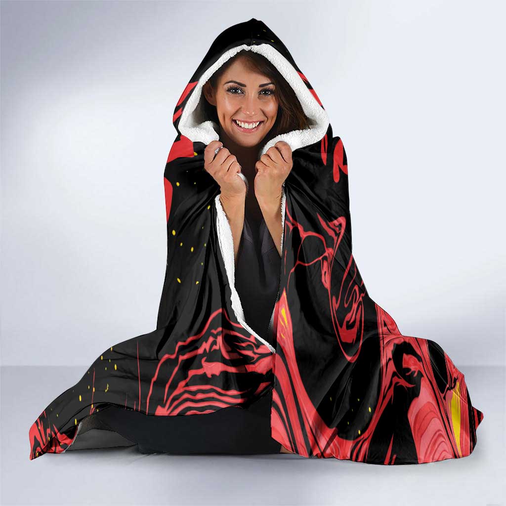 Happy Albania Independence Day Hooded Blanket Albanian Eagle - Wonder Print Shop