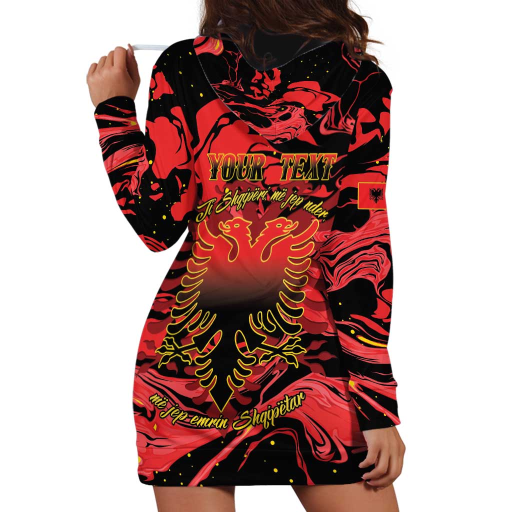 Happy Albania Independence Day Hoodie Dress Albanian Eagle - Wonder Print Shop