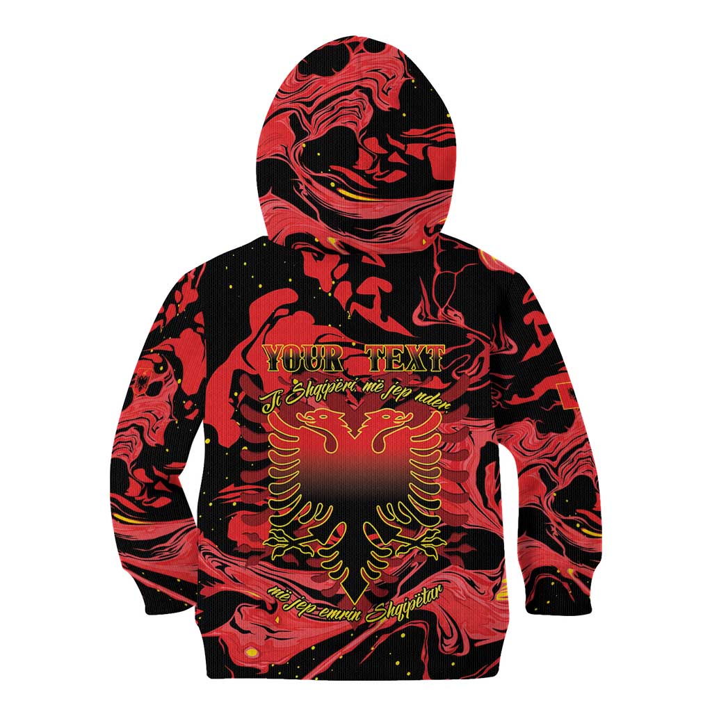 Happy Albania Independence Day Kid Hoodie Albanian Eagle - Wonder Print Shop