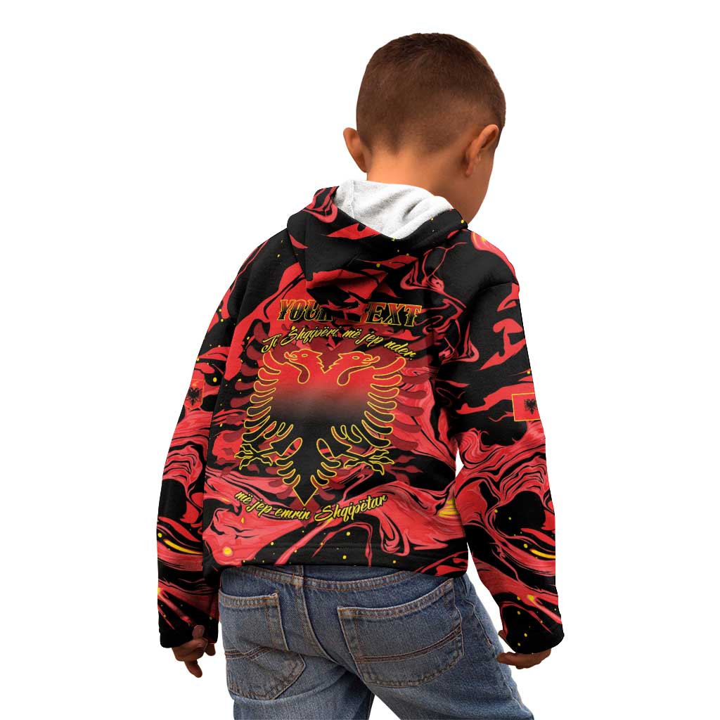 Happy Albania Independence Day Kid Hoodie Albanian Eagle - Wonder Print Shop