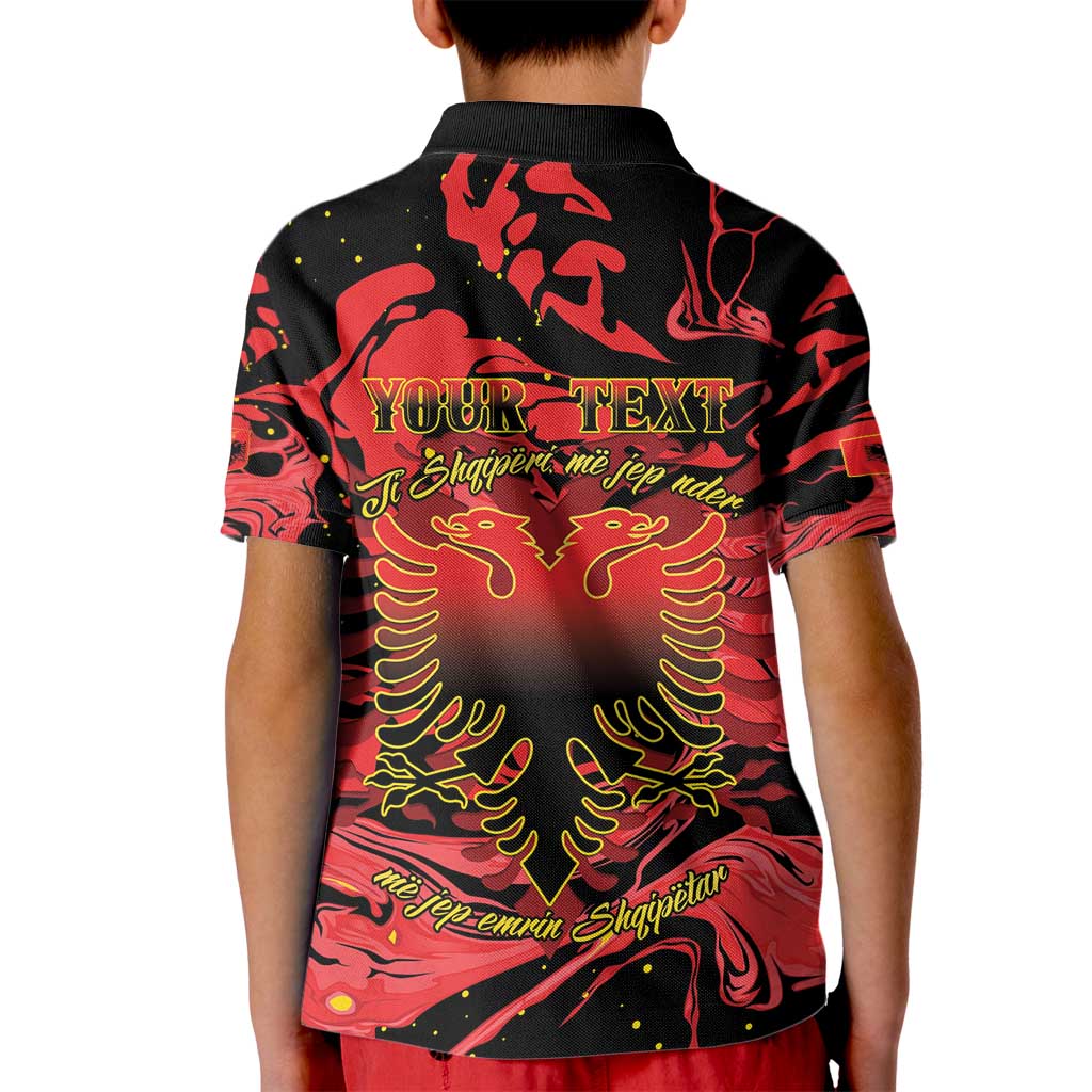 Happy Albania Independence Day Kid Polo Shirt Albanian Eagle - Wonder Print Shop
