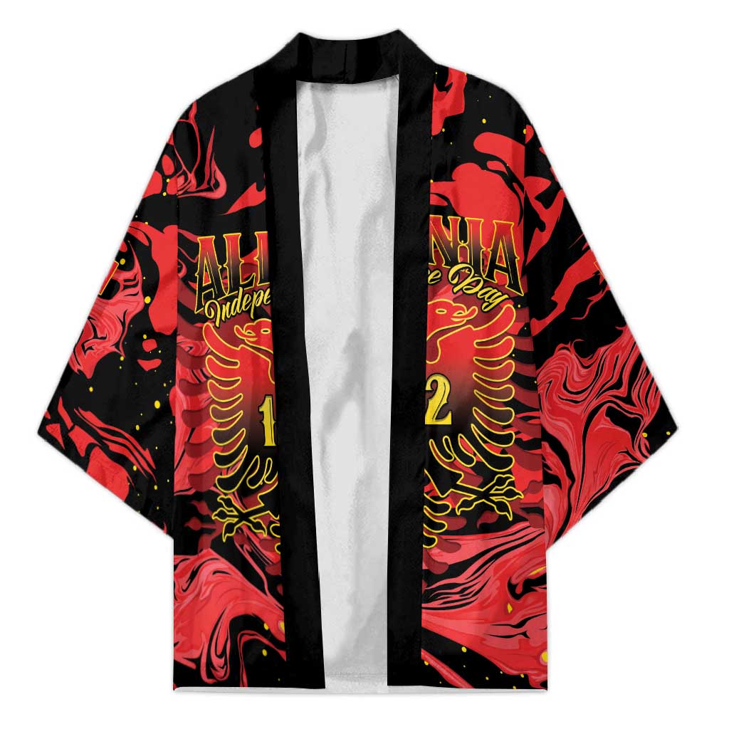 Happy Albania Independence Day Kimono Albanian Eagle - Wonder Print Shop