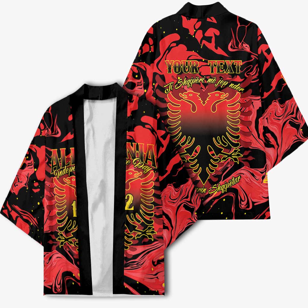 Happy Albania Independence Day Kimono Albanian Eagle - Wonder Print Shop