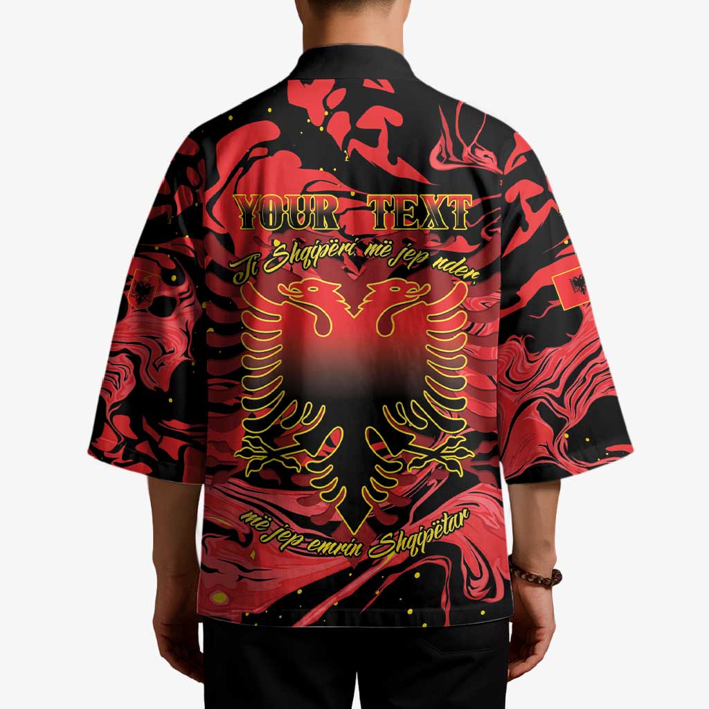 Happy Albania Independence Day Kimono Albanian Eagle - Wonder Print Shop
