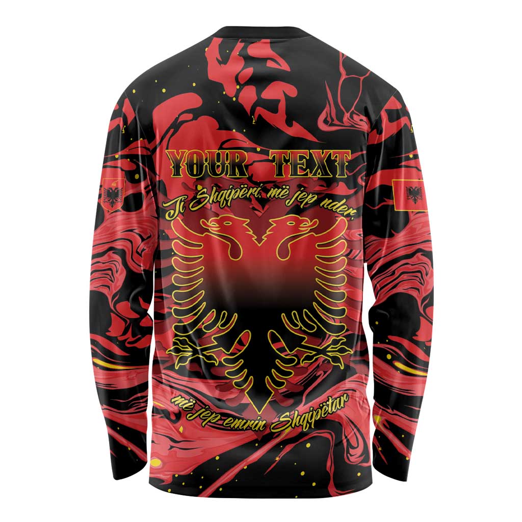 Happy Albania Independence Day Long Sleeve Shirt Albanian Eagle - Wonder Print Shop