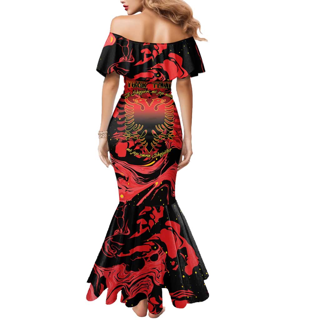 Happy Albania Independence Day Mermaid Dress Albanian Eagle - Wonder Print Shop