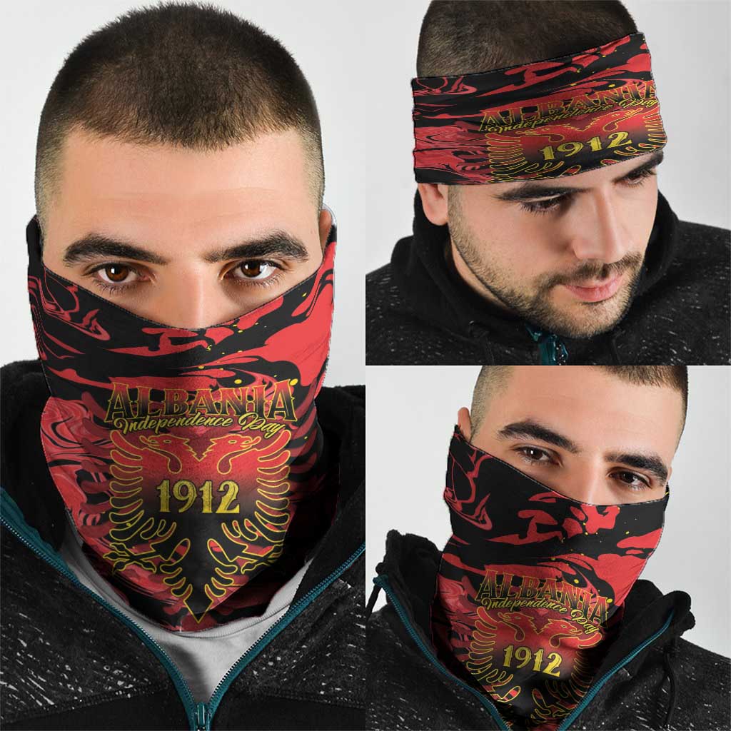 Happy Albania Independence Day Neck Gaiter Albanian Eagle - Wonder Print Shop