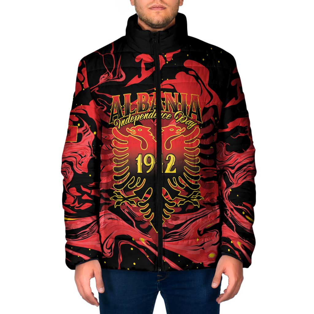 Happy Albania Independence Day Padded Jacket Albanian Eagle - Wonder Print Shop