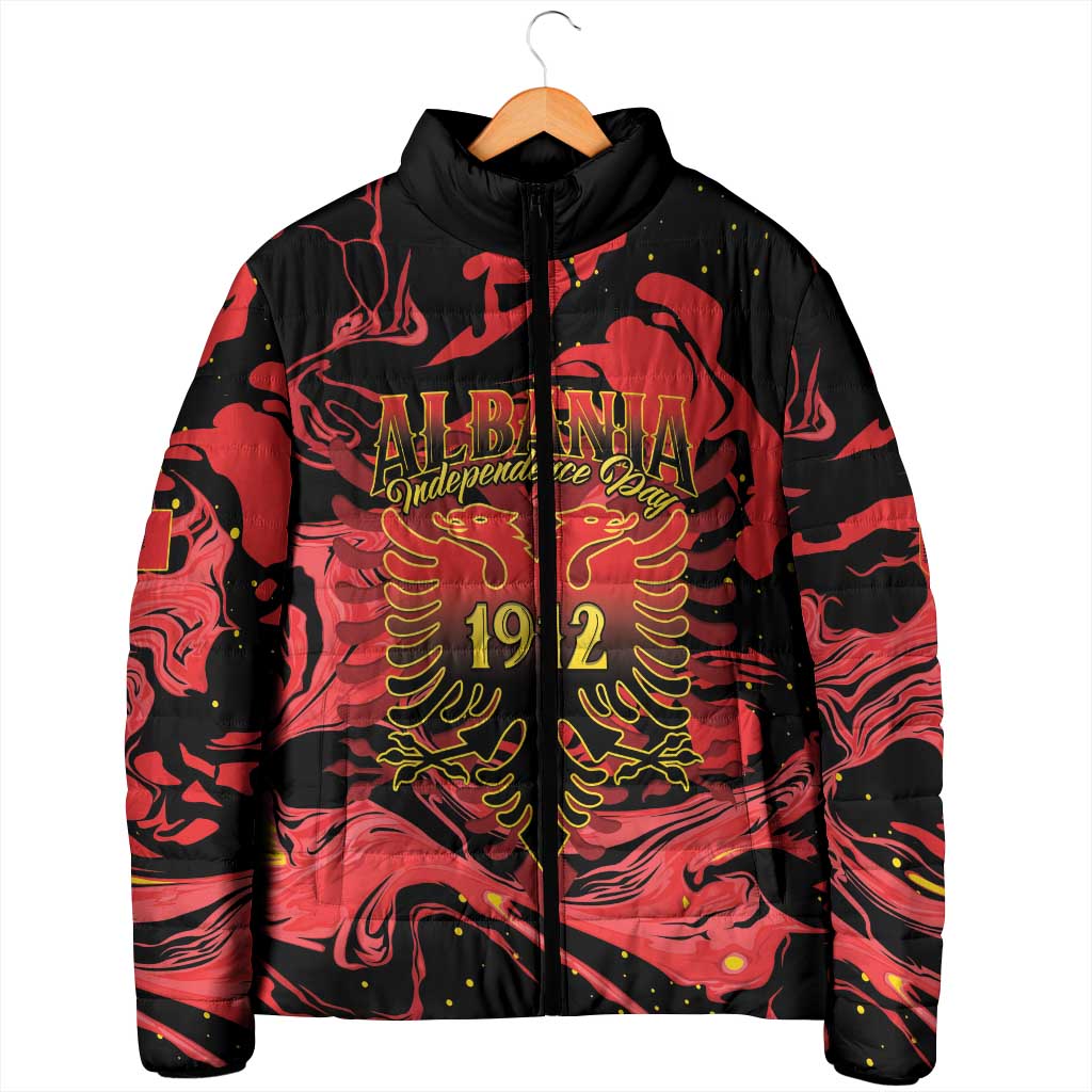 Happy Albania Independence Day Padded Jacket Albanian Eagle - Wonder Print Shop