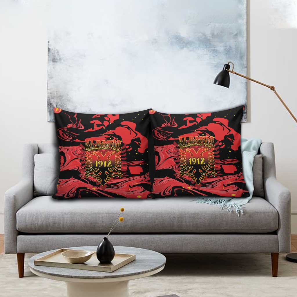 Happy Albania Independence Day Pillow Cover Albanian Eagle - Wonder Print Shop