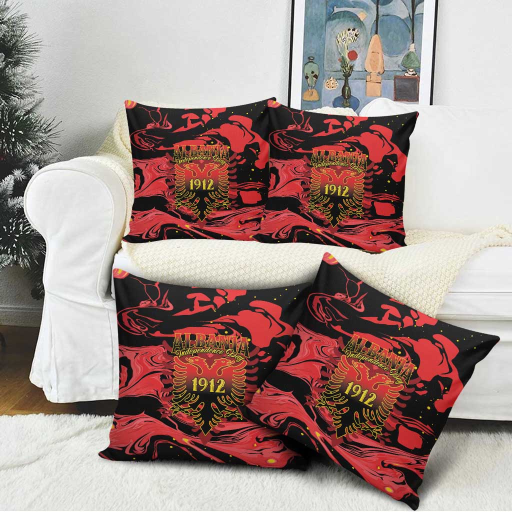 Happy Albania Independence Day Pillow Cover Albanian Eagle - Wonder Print Shop