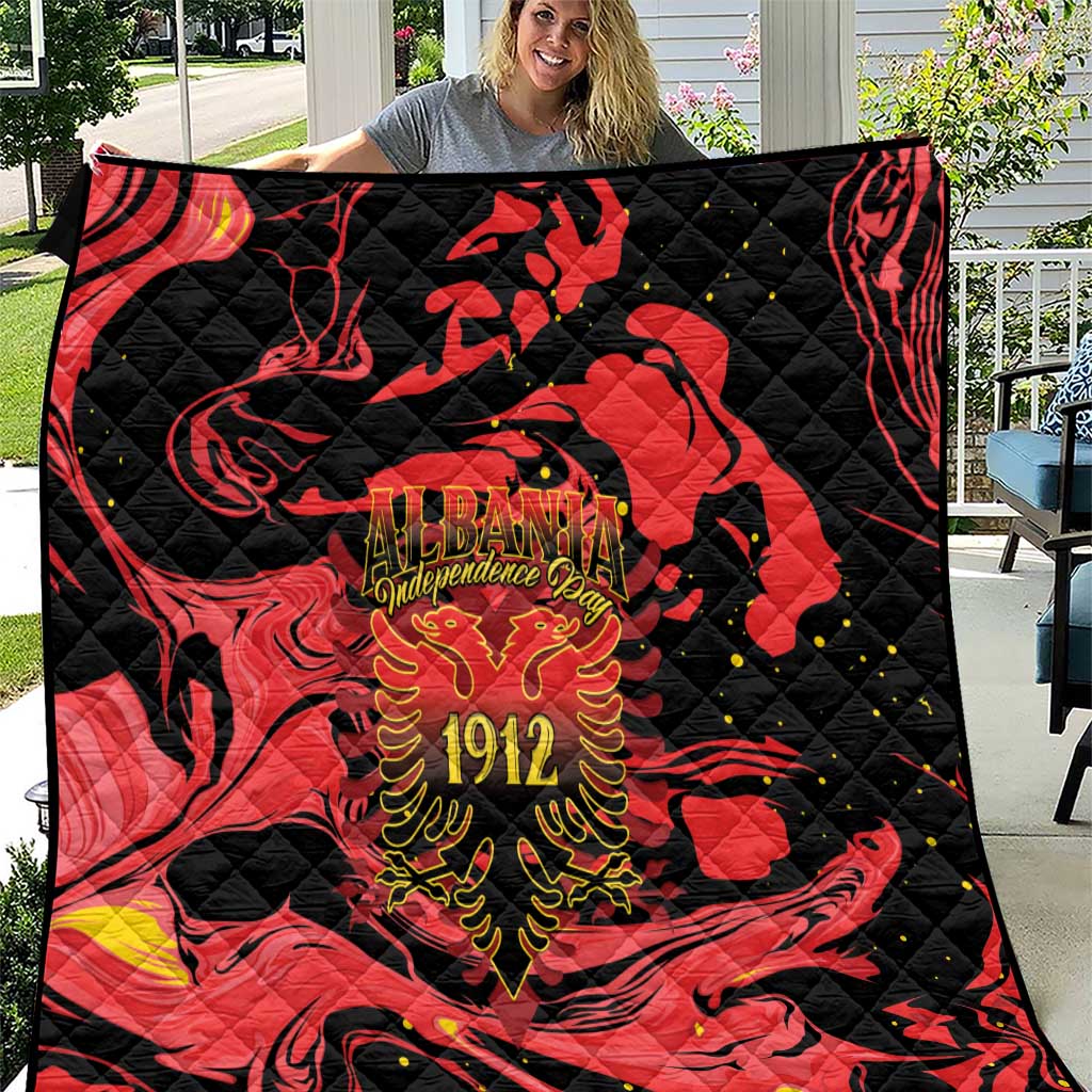 Happy Albania Independence Day Quilt Albanian Eagle - Wonder Print Shop