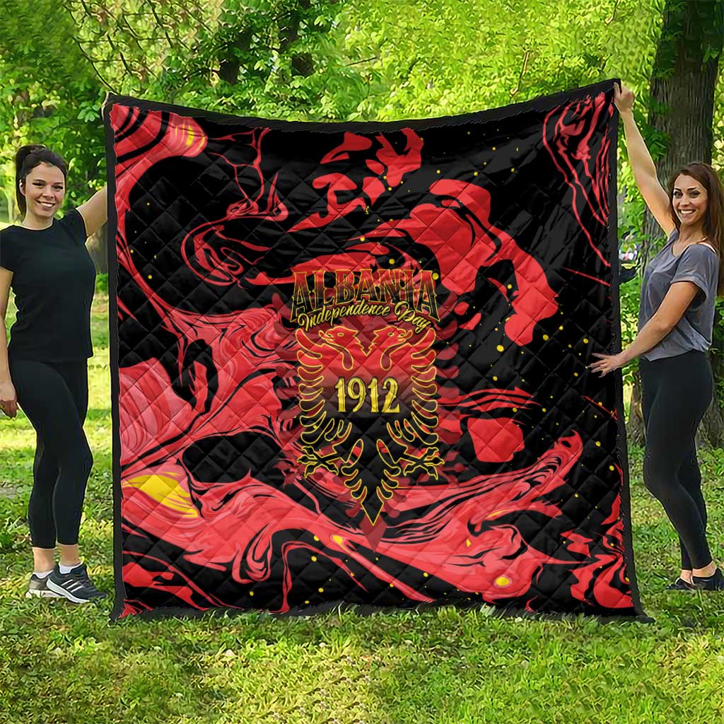 Happy Albania Independence Day Quilt Albanian Eagle - Wonder Print Shop