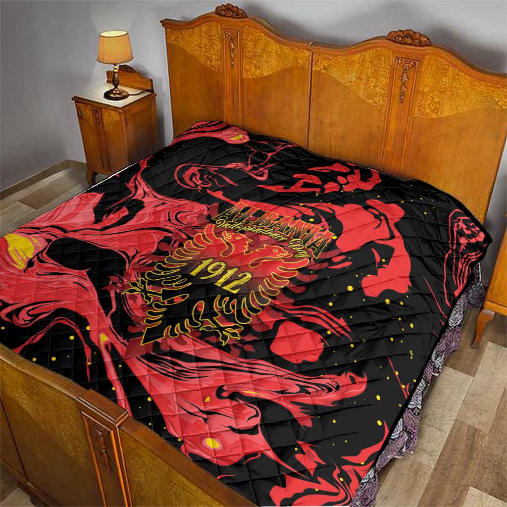Happy Albania Independence Day Quilt Albanian Eagle - Wonder Print Shop