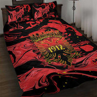 Happy Albania Independence Day Quilt Bed Set Albanian Eagle - Wonder Print Shop