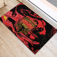 Happy Albania Independence Day Rubber Doormat Albanian Eagle - Wonder Print Shop