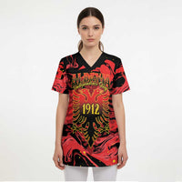 Happy Albania Independence Day Scrub Top Albanian Eagle - Wonder Print Shop