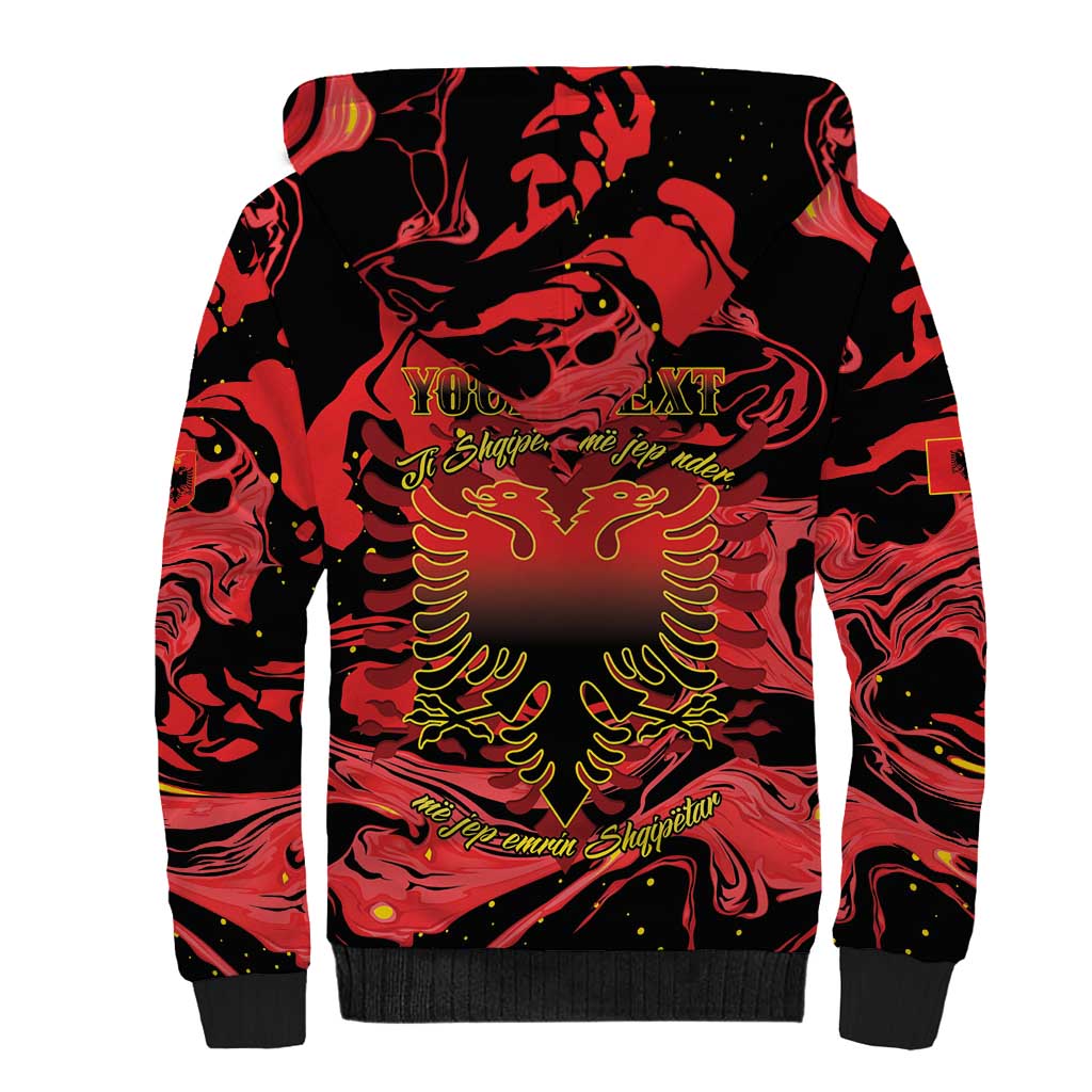 Happy Albania Independence Day Sherpa Hoodie Albanian Eagle - Wonder Print Shop