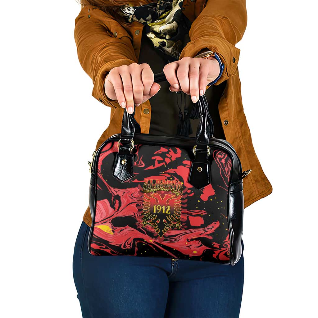 Happy Albania Independence Day Shoulder Handbag Albanian Eagle - Wonder Print Shop