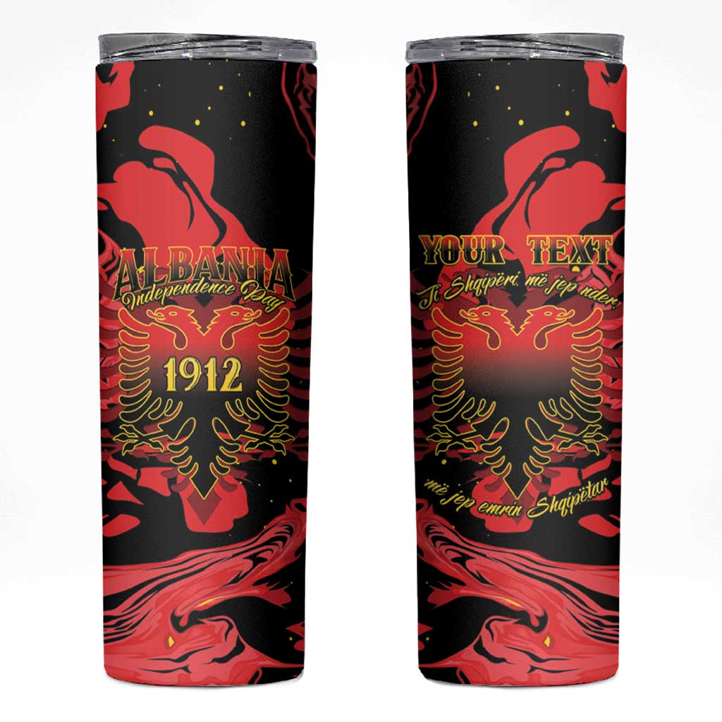 Happy Albania Independence Day Skinny Tumbler Albanian Eagle - Wonder Print Shop