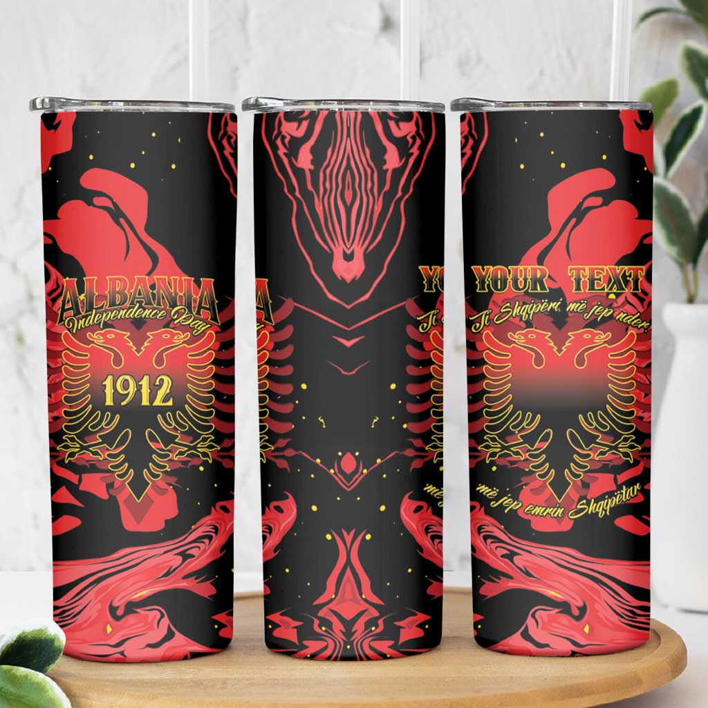 Happy Albania Independence Day Skinny Tumbler Albanian Eagle - Wonder Print Shop