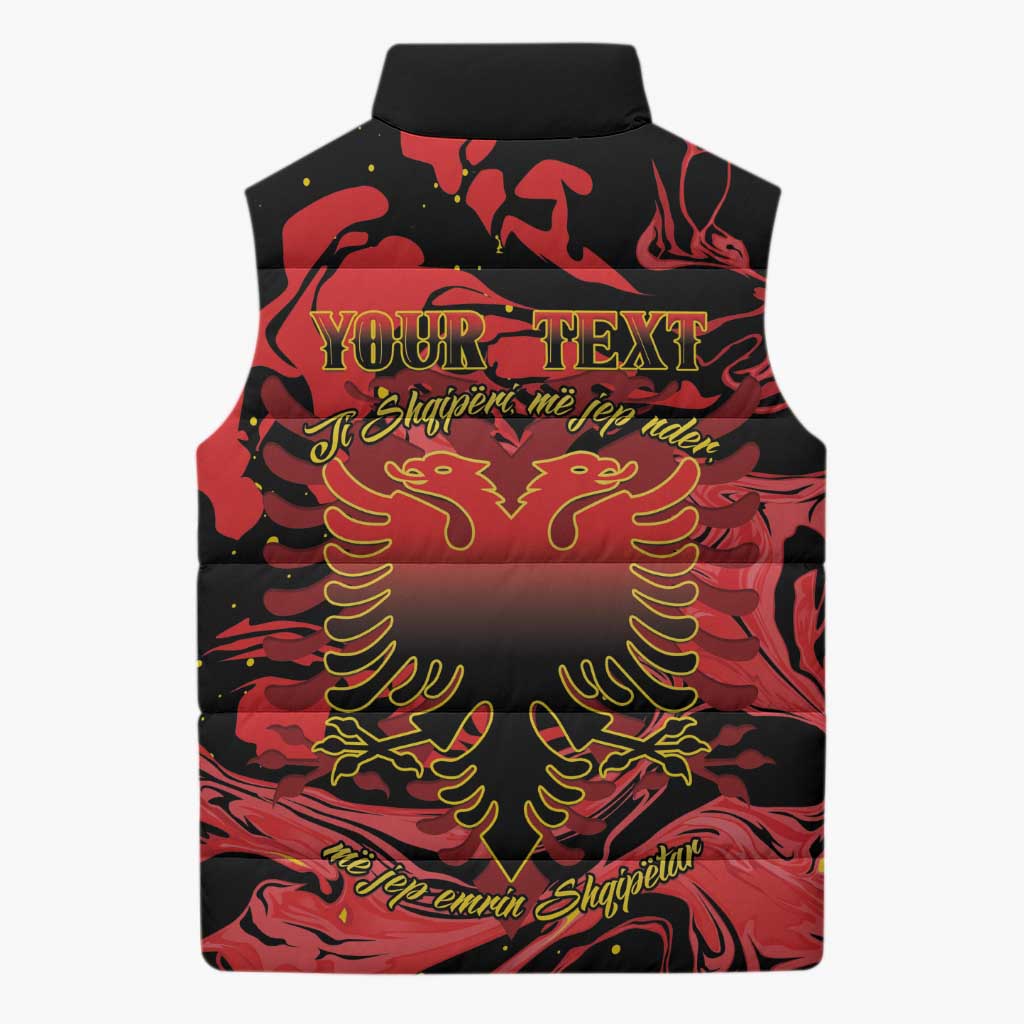 Happy Albania Independence Day Sleeveless Puffer Jacket Albanian Eagle - Wonder Print Shop