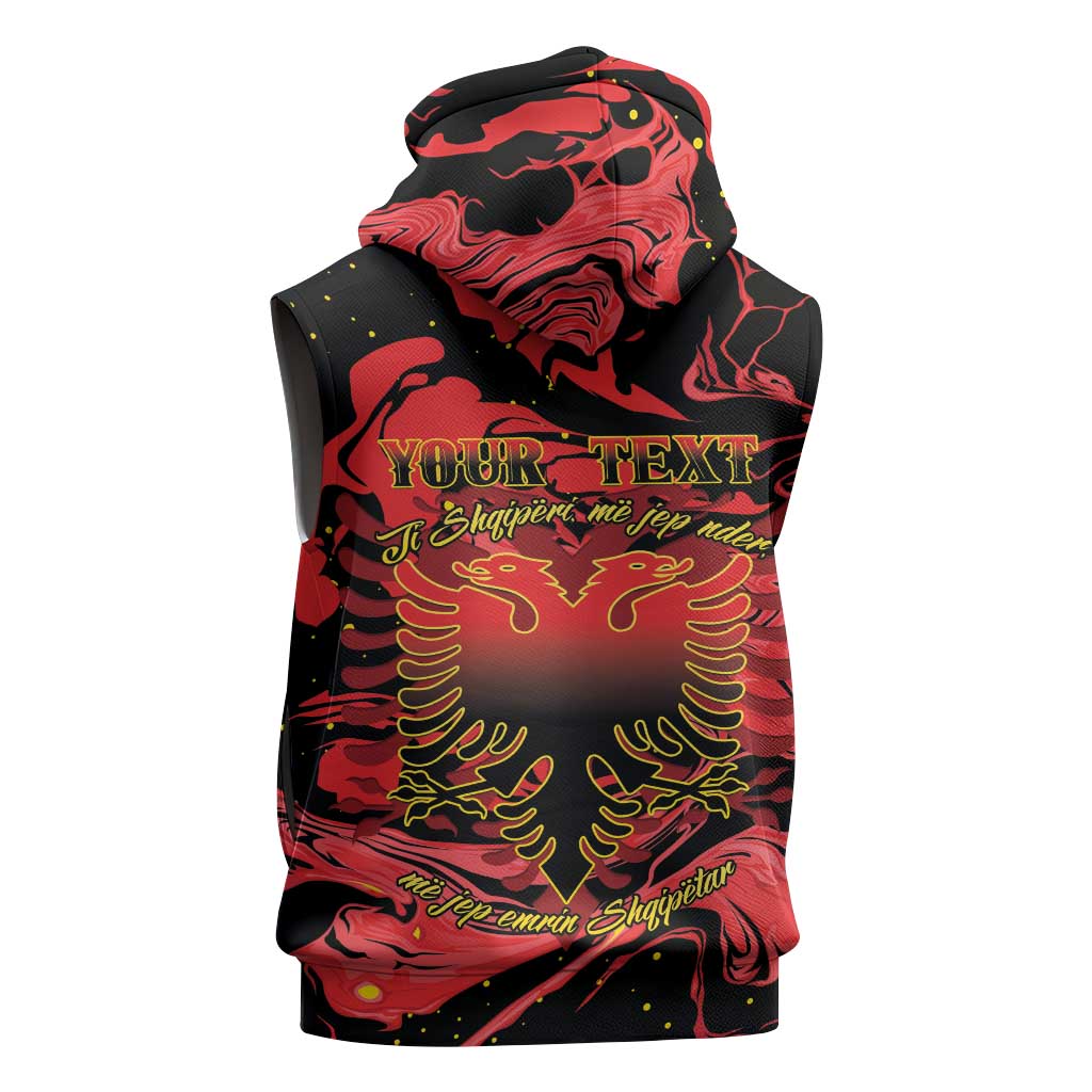 Happy Albania Independence Day Sleeveless Zip Hoodie Albanian Eagle - Wonder Print Shop