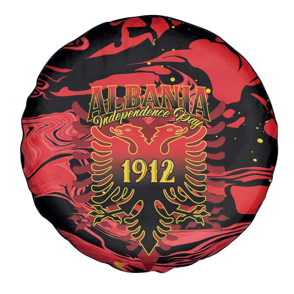 Happy Albania Independence Day Spare Tire Cover Albanian Eagle - Wonder Print Shop