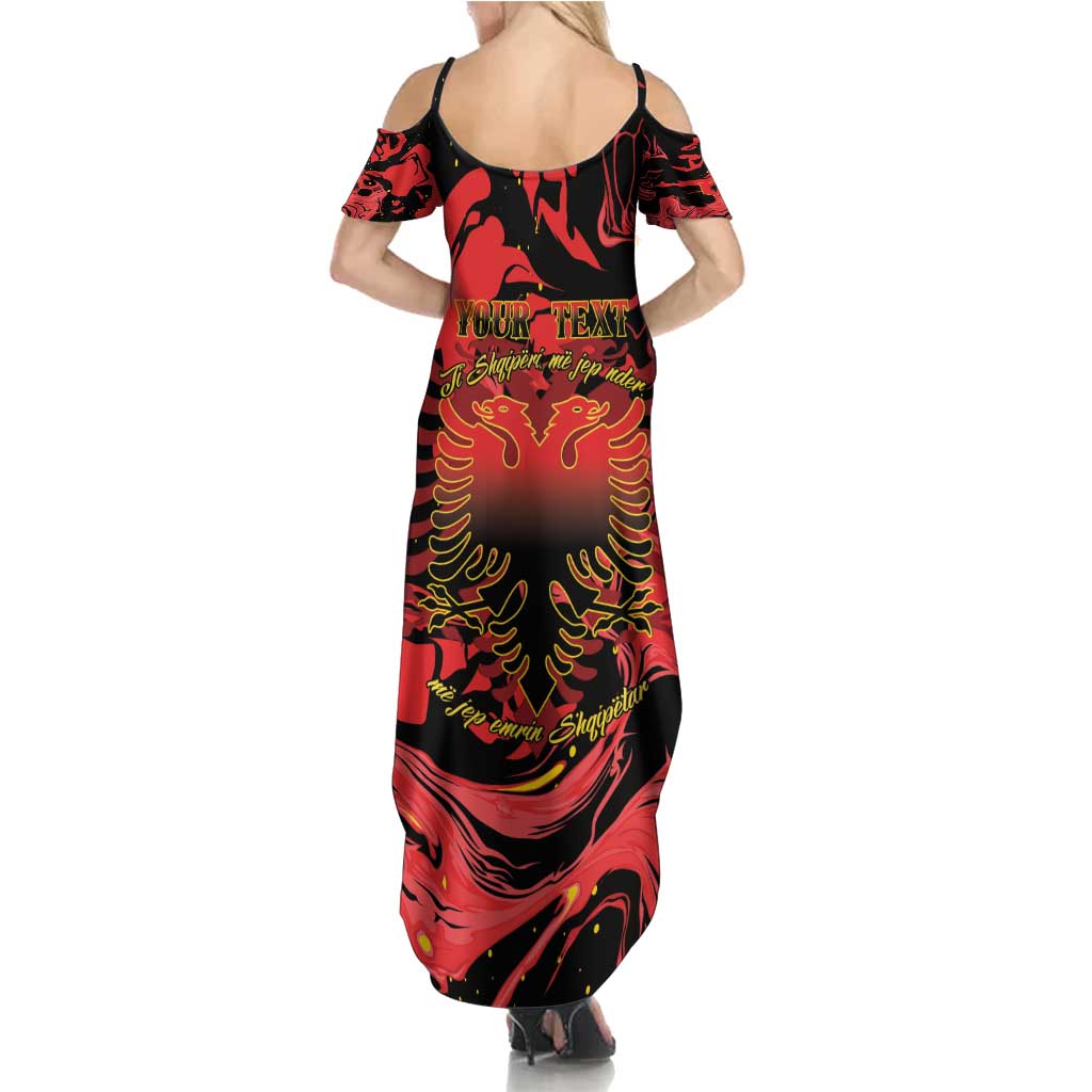 Happy Albania Independence Day Summer Maxi Dress Albanian Eagle - Wonder Print Shop