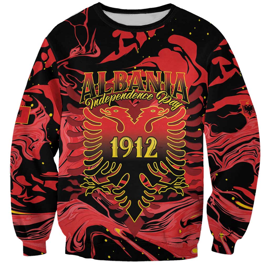 Happy Albania Independence Day Sweatshirt Albanian Eagle - Wonder Print Shop