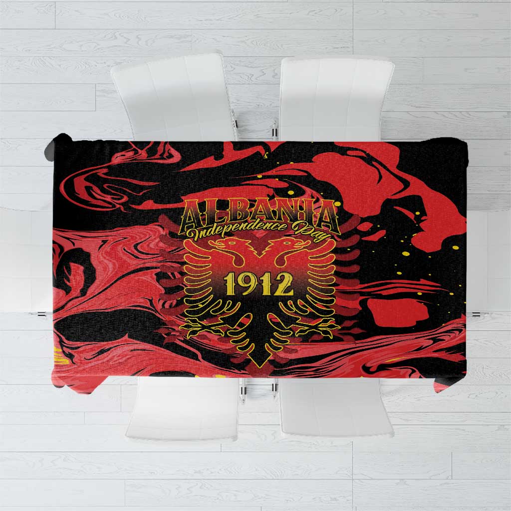 Happy Albania Independence Day Tablecloth Albanian Eagle - Wonder Print Shop