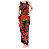 Happy Albania Independence Day Tank Maxi Dress Albanian Eagle - Wonder Print Shop