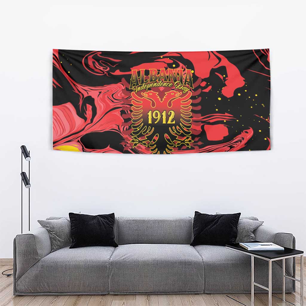 Happy Albania Independence Day Tapestry Albanian Eagle - Wonder Print Shop