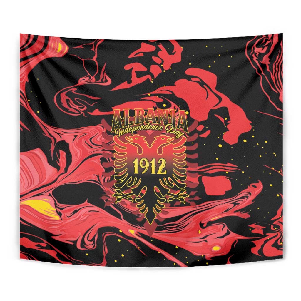 Happy Albania Independence Day Tapestry Albanian Eagle - Wonder Print Shop