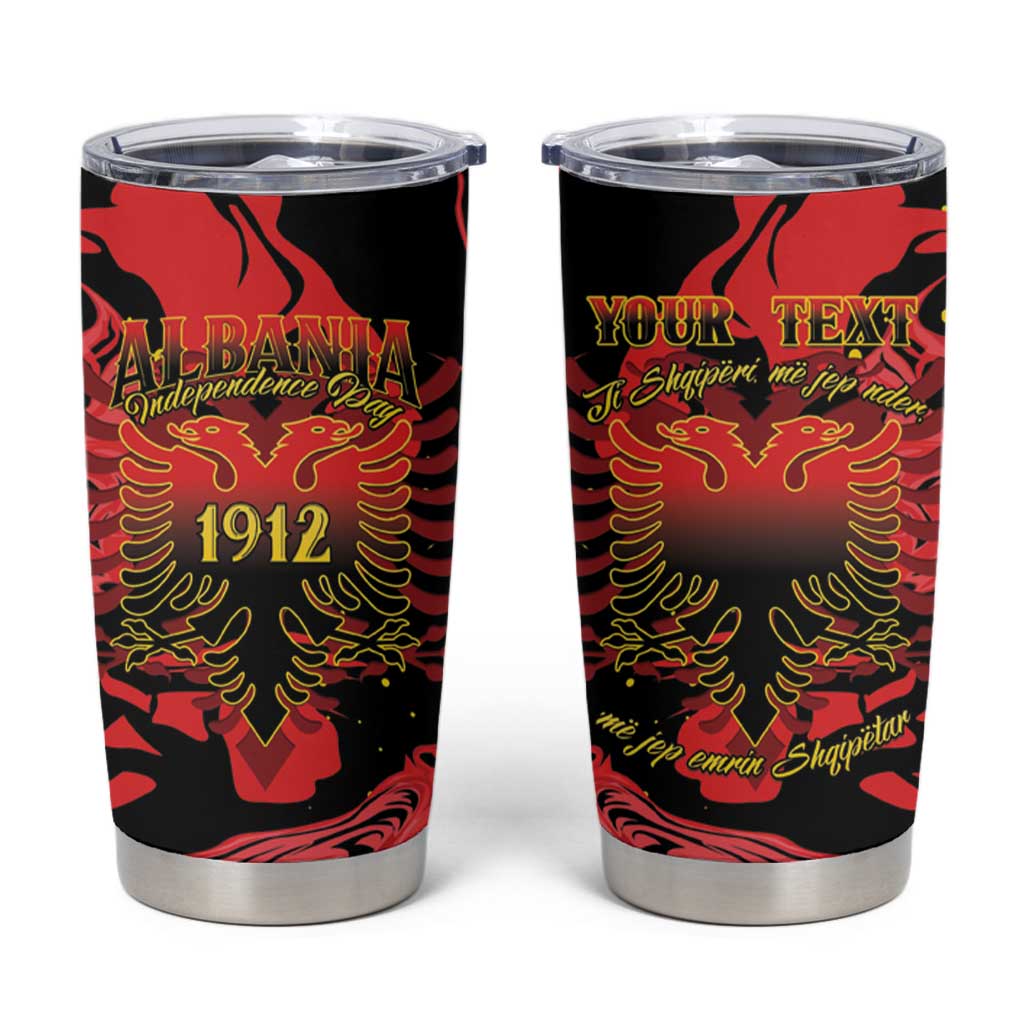 Happy Albania Independence Day Tumbler Cup Albanian Eagle - Wonder Print Shop