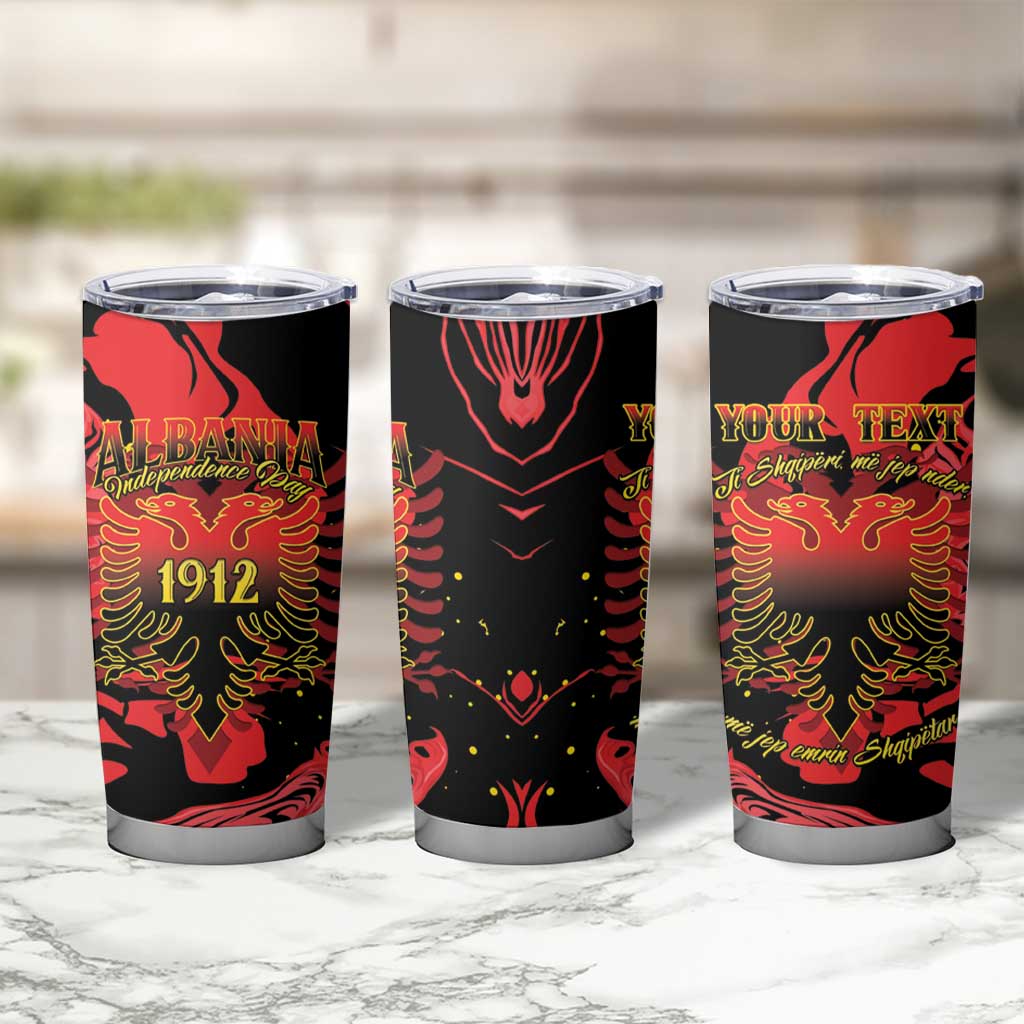 Happy Albania Independence Day Tumbler Cup Albanian Eagle - Wonder Print Shop