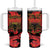 Happy Albania Independence Day Tumbler With Handle Albanian Eagle - Wonder Print Shop