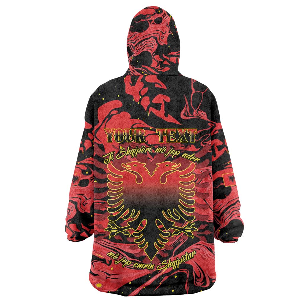 Happy Albania Independence Day Wearable Blanket Hoodie Albanian Eagle - Wonder Print Shop