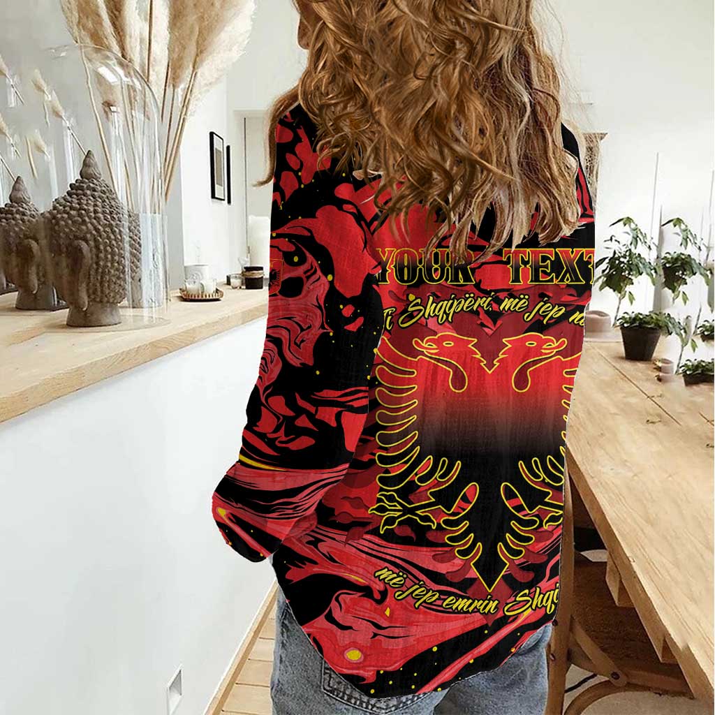 Happy Albania Independence Day Women Casual Shirt Albanian Eagle - Wonder Print Shop