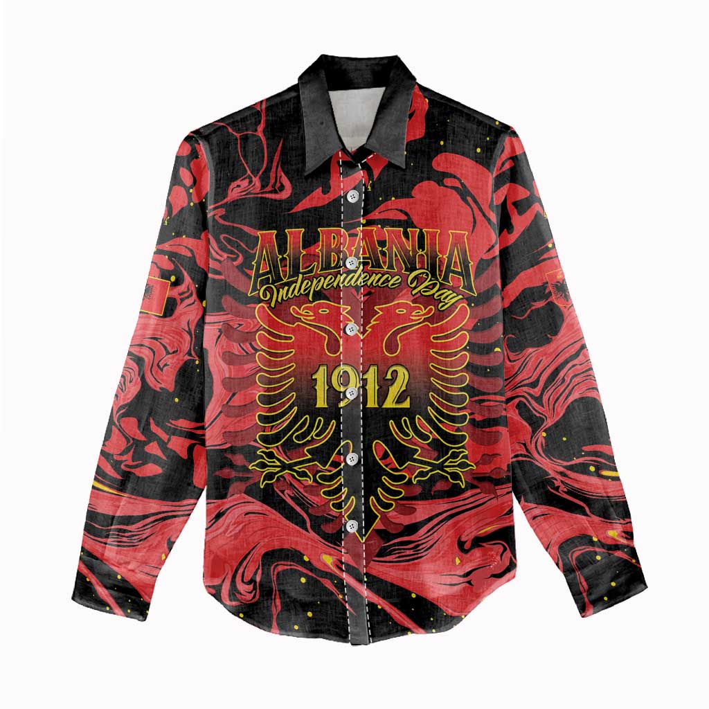 Happy Albania Independence Day Women Casual Shirt Albanian Eagle - Wonder Print Shop
