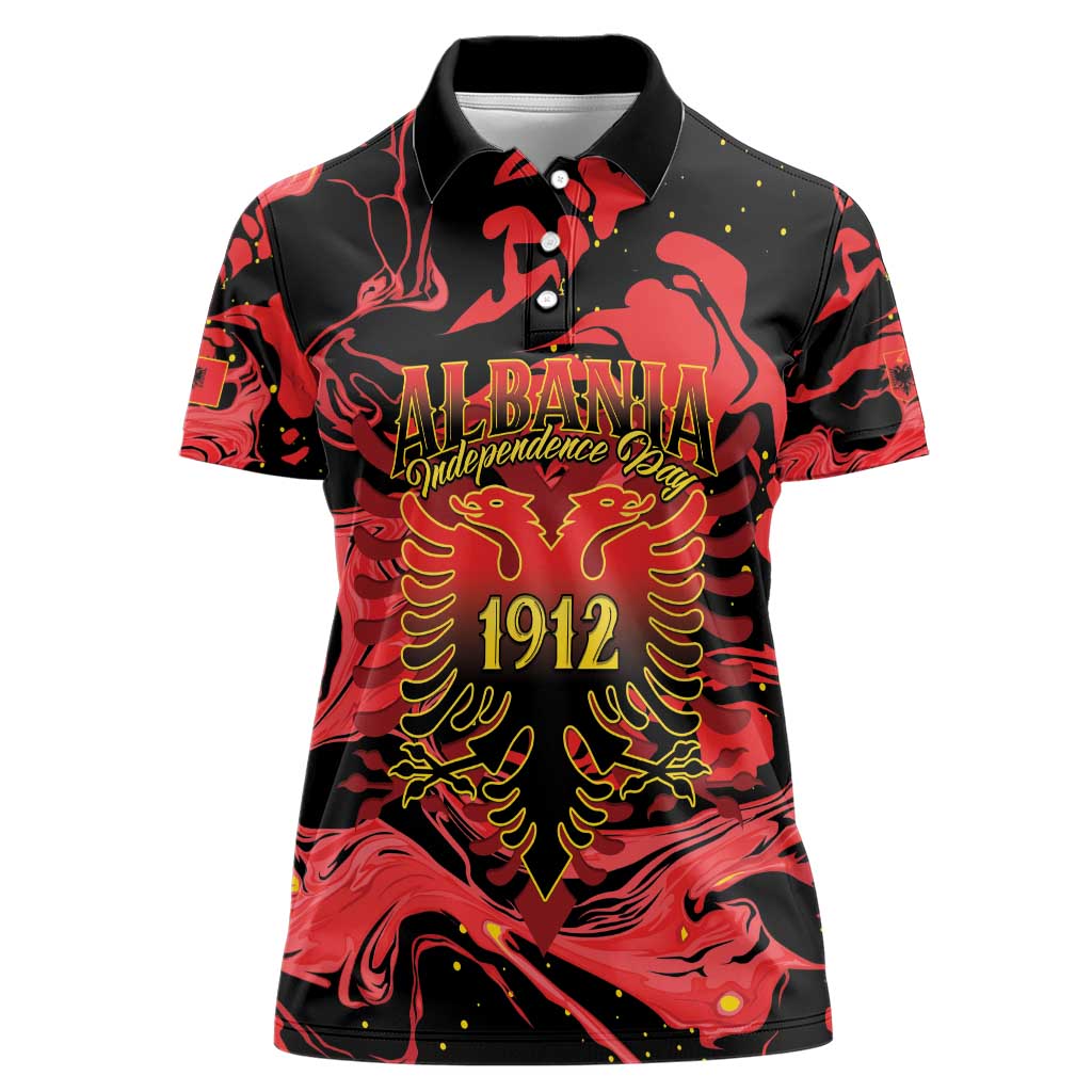Happy Albania Independence Day Women Polo Shirt Albanian Eagle - Wonder Print Shop
