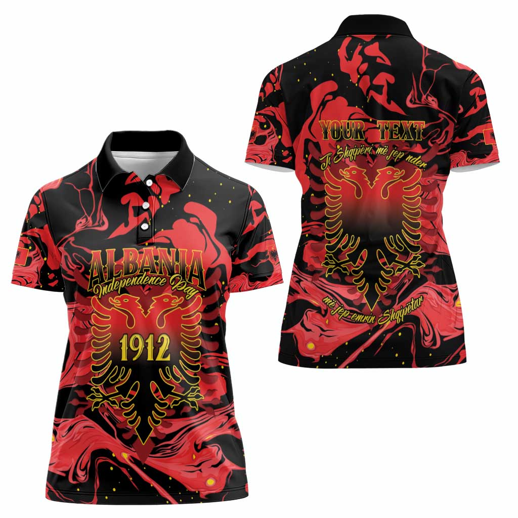 Happy Albania Independence Day Women Polo Shirt Albanian Eagle - Wonder Print Shop