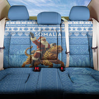 Somalia Christmas Back Car Seat Cover Black Santa Riding Leopard Kirismas Wacan - Wonder Print Shop